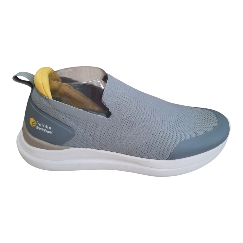 FitVille BriskWalk Gray Slip-on Plantar Fasciitis Orthopedic Shoes Size 11EW